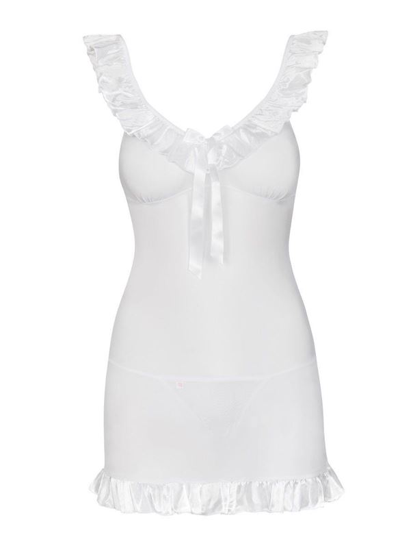 Полупрозрачная сорочка с рюшами Electra Chemise