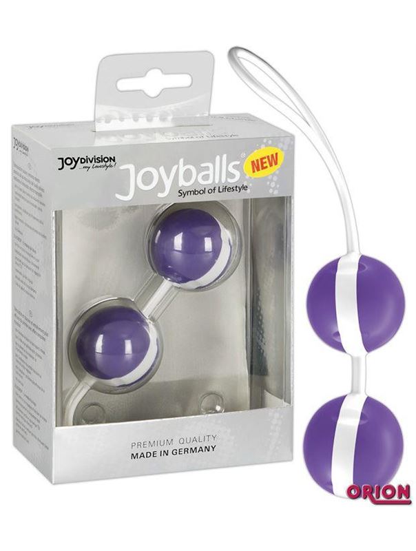 Фиолетово-белые вагинальные шарики Joyballs Bicolored