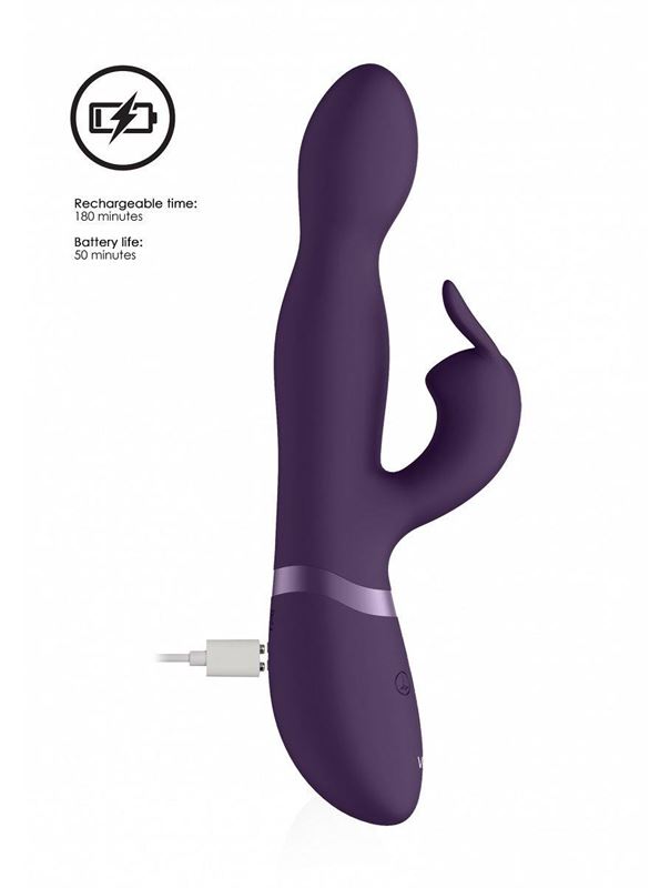 Фиолетовый вибратор кролик Niva (21,5 см)