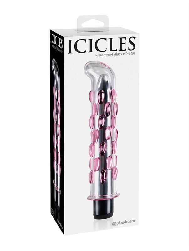 Стеклянный вибростимулятор Icicles №19 - 17,8 см.