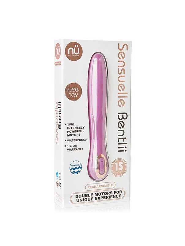 Сиреневый вибратор Sensuelle Bentlii (14 см)