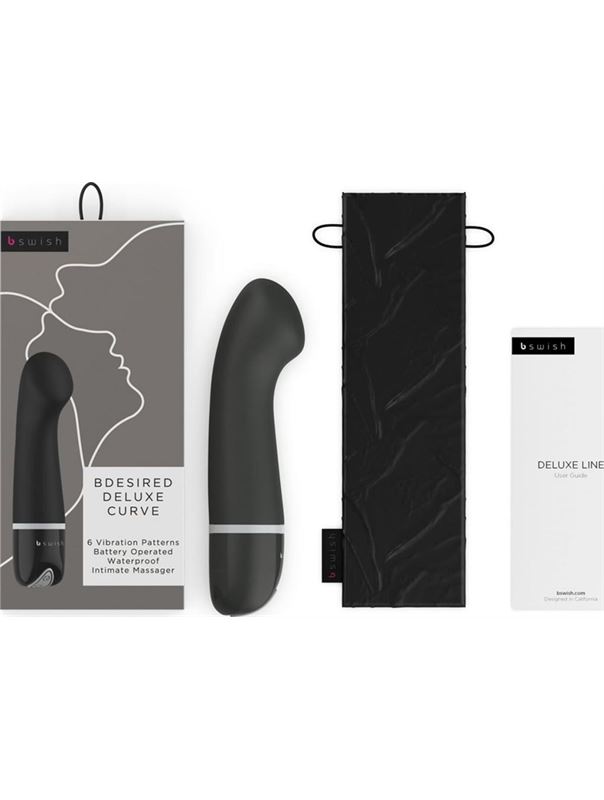 Черный G-вибростимулятор Bdesired Deluxe Curve (15,2 см)