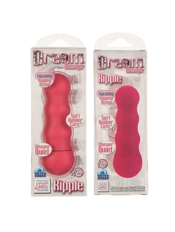 Розовый вибромассажёр Dream Massagers Ripple Vibes - 11 см.