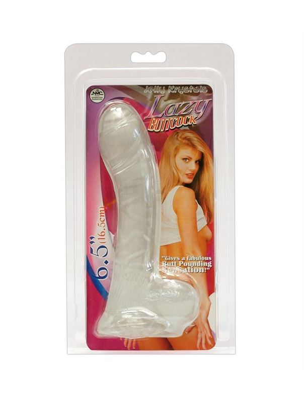 Прозрачный фаллоимитатор Lazy Buttcock (17 см)