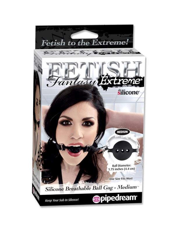 Силиконовый дышащий кляп Fetish Fantasy Silicone Medium Breathable Ball Gag