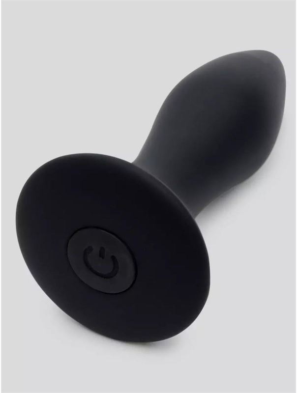 Черная анальная вибропробка Sensation Rechargeable Vibrating Butt Plug (8,9 см)