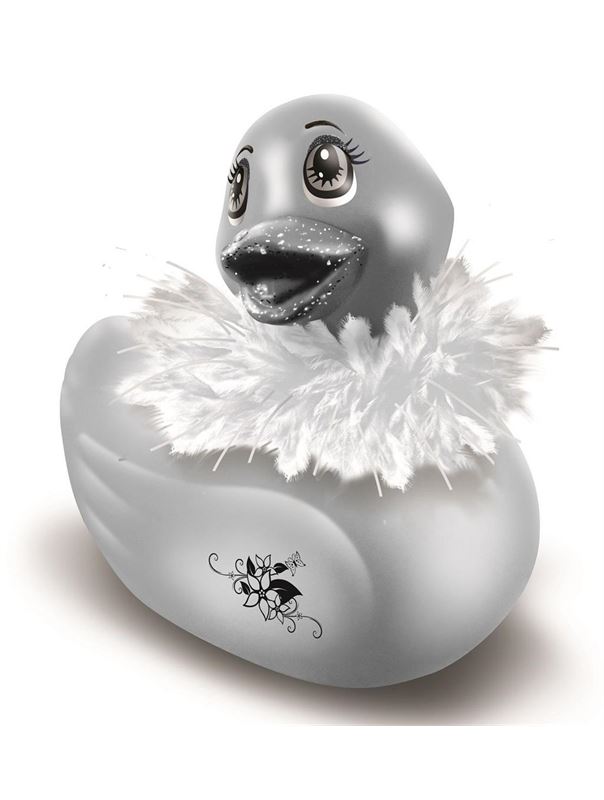 Серебристая уточка вибратор I Rub My Duckie Paris Silver Travel Size
