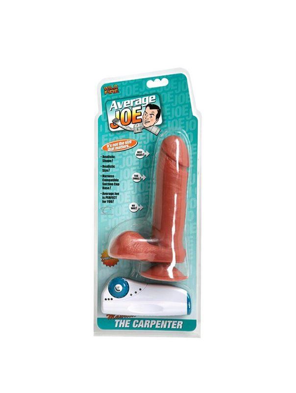 Реалистичный вибратор Average Joe The Carpenter Mauricio Vibrating - 17 см.