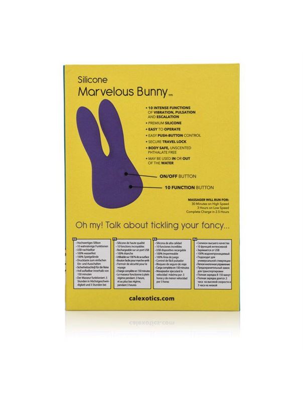 Фиолетовый виброзайчик Mini Marvels Silicone Marvelous Bunny