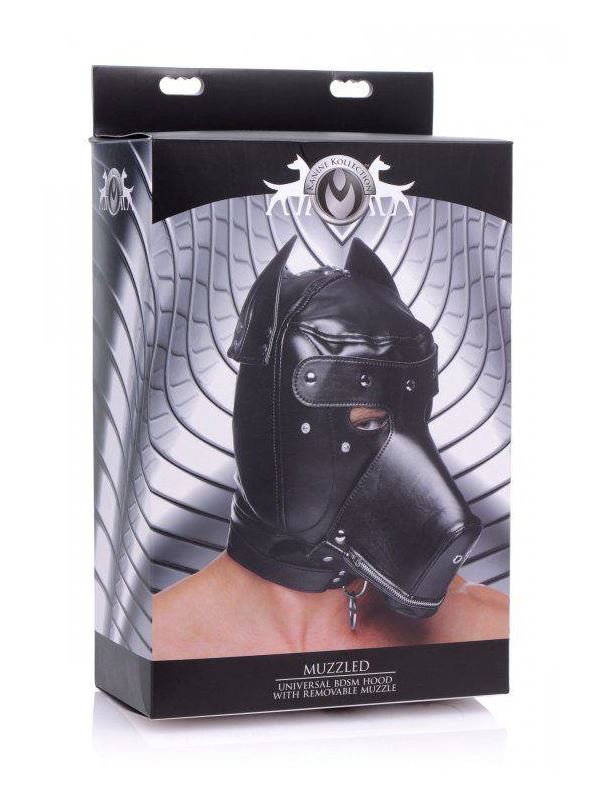 Шлем-трансформер Muzzled Universal BDSM Hood with Removable Muzzle