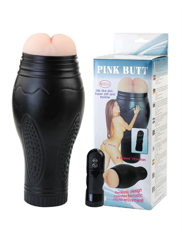 Мастурбатор-анус с 4 уровнями вибрации Pink Butt (24,5 см)