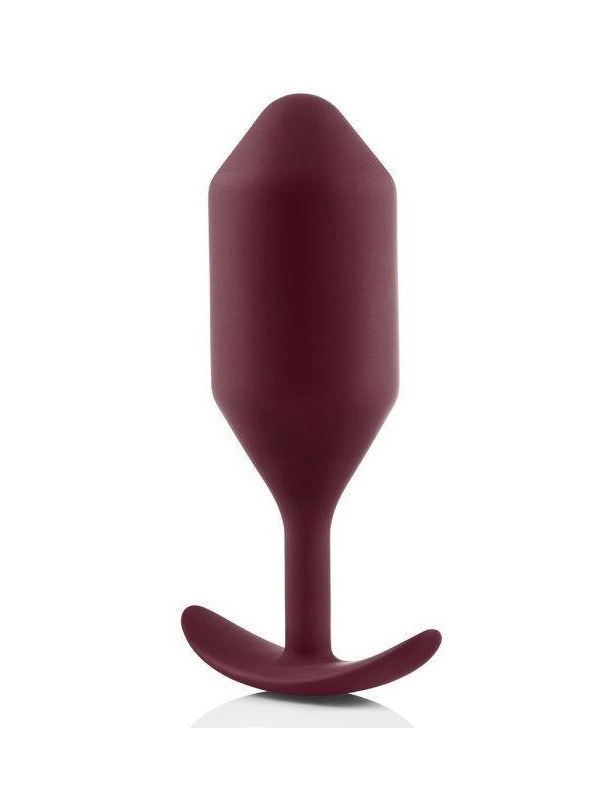 Бордовая анальная пробка для ношения B-vibe Snug Plug 5 (14 см)