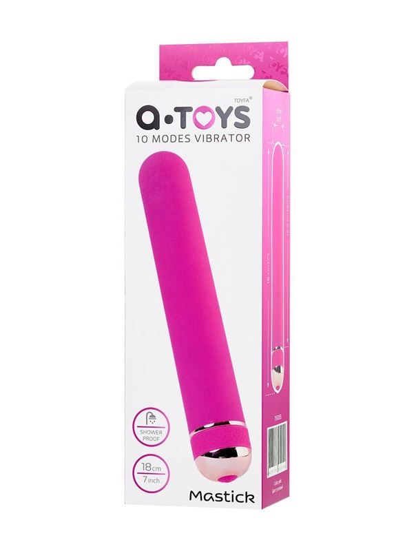Розовый нереалистичный вибратор Mastick (18 см)