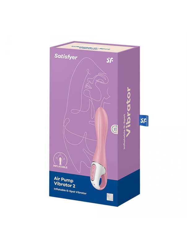 Розовый вибромассажер с функцией расширения Air Pump Vibrator 2 (20,9 см)