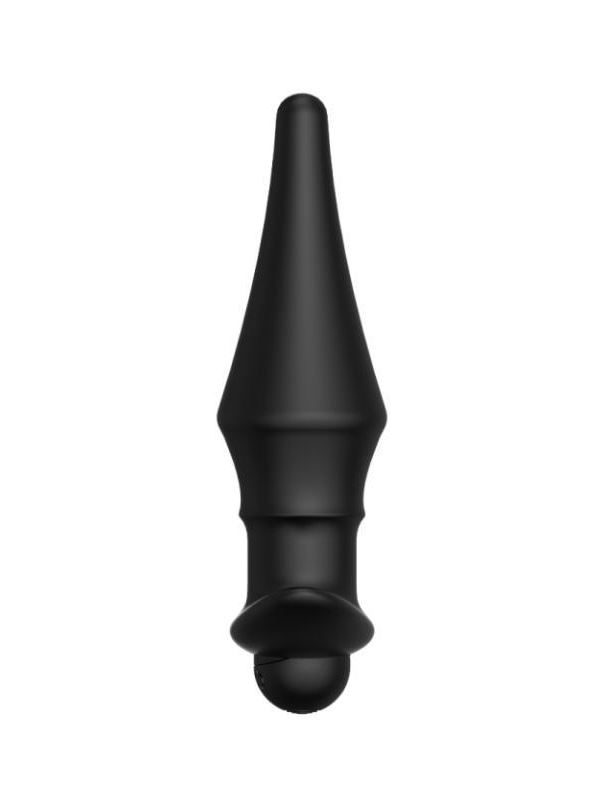 Черная перезаряжаемая анальная пробка №08 Cone-shaped Butt Plug (13,5 см)