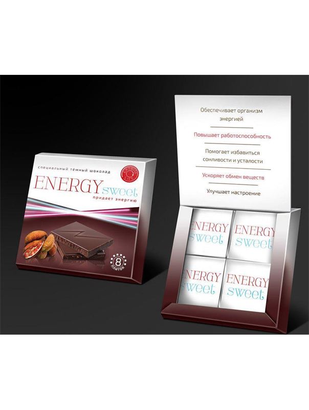Темный шоколад ENERGYsweet (40 гр)