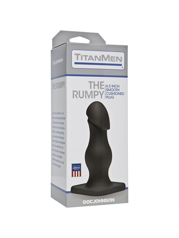 Чёрная анальная пробка TitanMen The Rumpy (16,5 см)