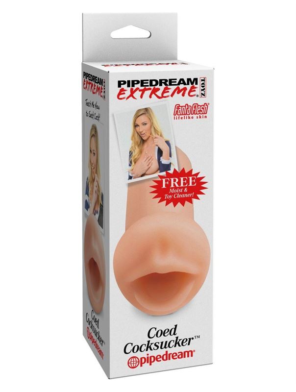 Телесный мастурбатор-ротик Coed Cocksucker