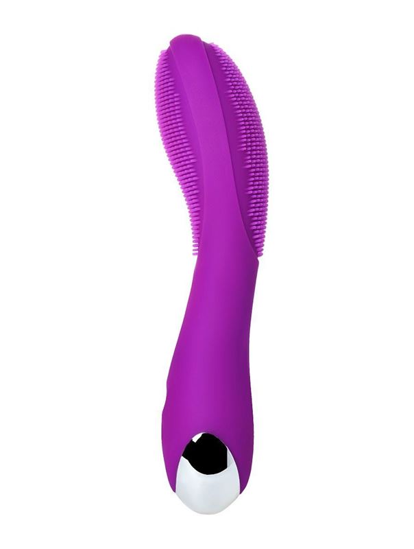 Фиолетовый вибратор с ресничками JOS - DESI (18,5 см)
