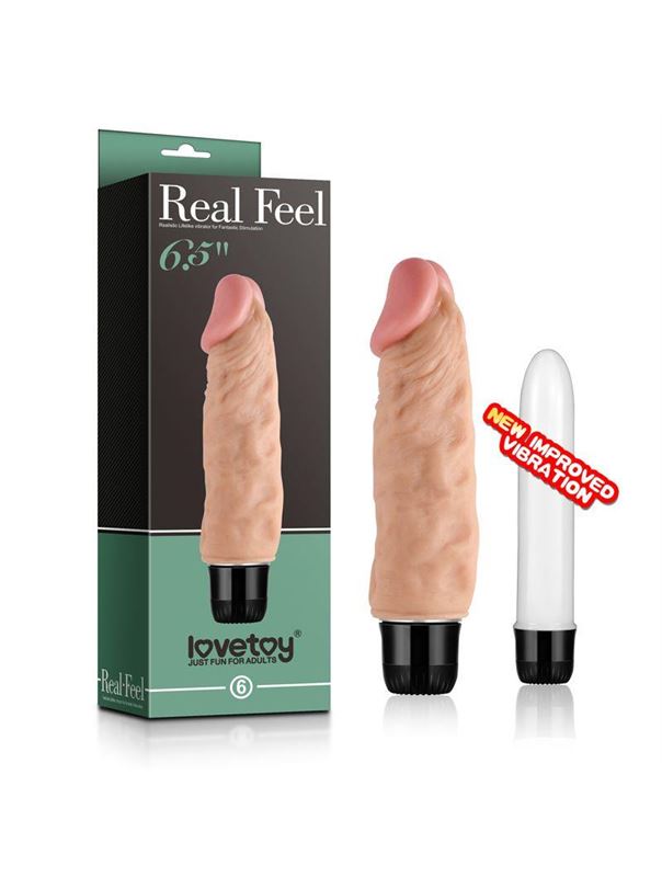 Водонепроницаемый вибратор Real Feel Realistic - 17 см.