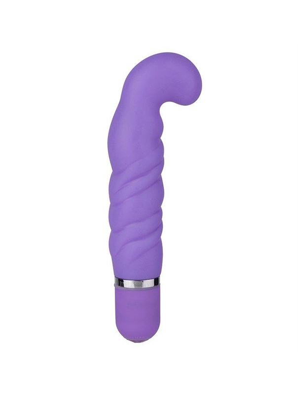 Фиолетовый изогнутый вибратор NEON ULTRA CLIMAX PURPLE - 11 см.