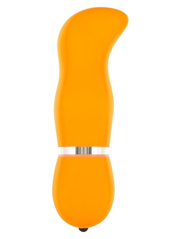 Оранжевый вибромассажер для точки G FUNKY VIBELICIOUS G SPOT - 12 см.