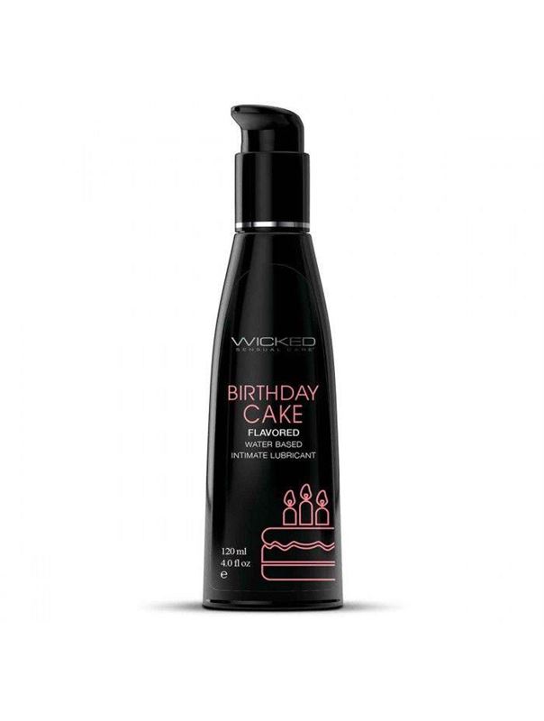 Лубрикант на водной основе со вкусом торта с кремом Wicked Aqua Birthday Cake (120 мл)