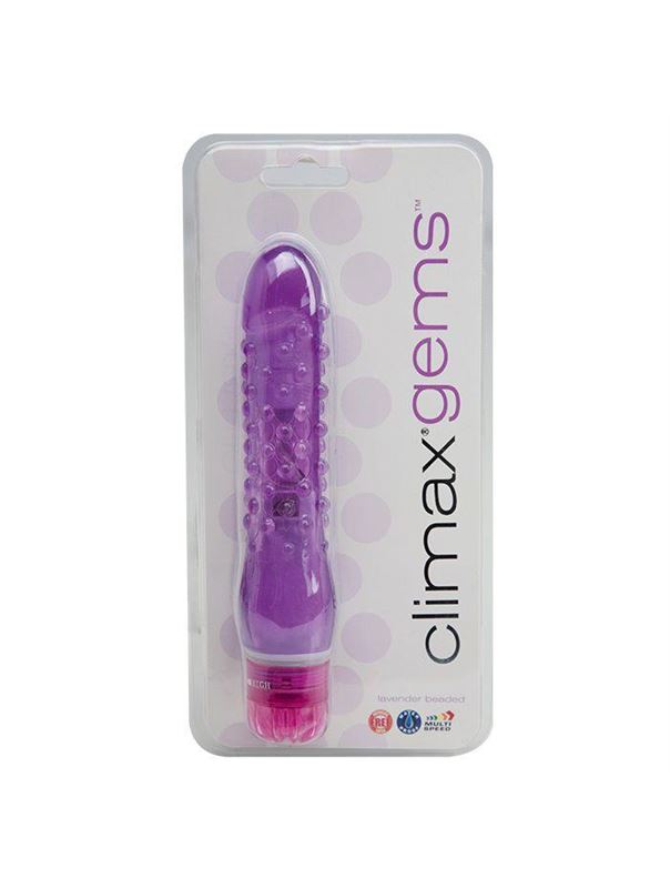 Вибратор с пупырышками Climax Gems - 16 см.