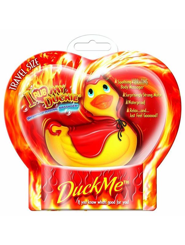 Вибратор утка-дьяволенок I Rub My Duckie Red Devil Travel Size