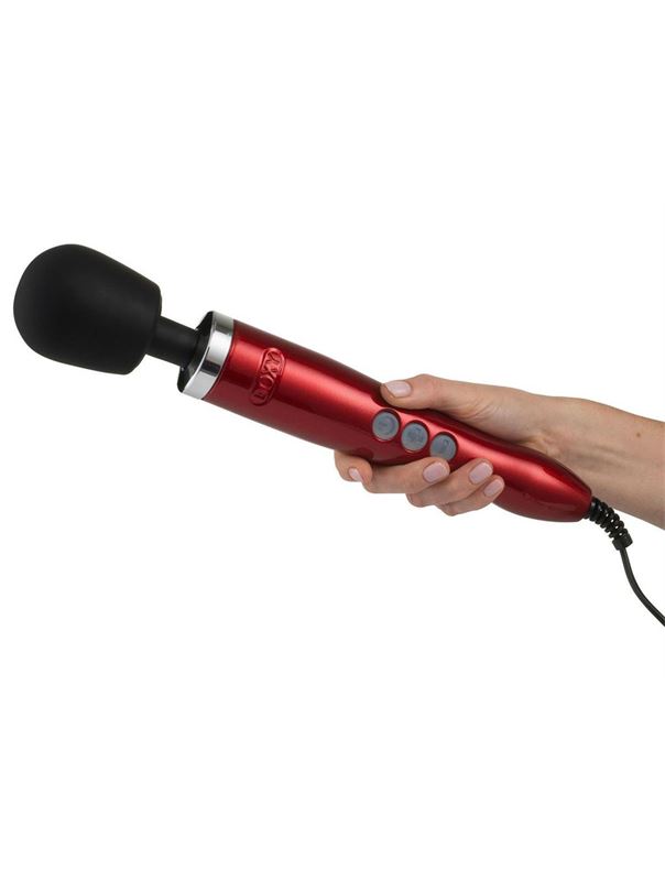 Красный вибратор Doxy Die Cast Wand Massager - 34 см.