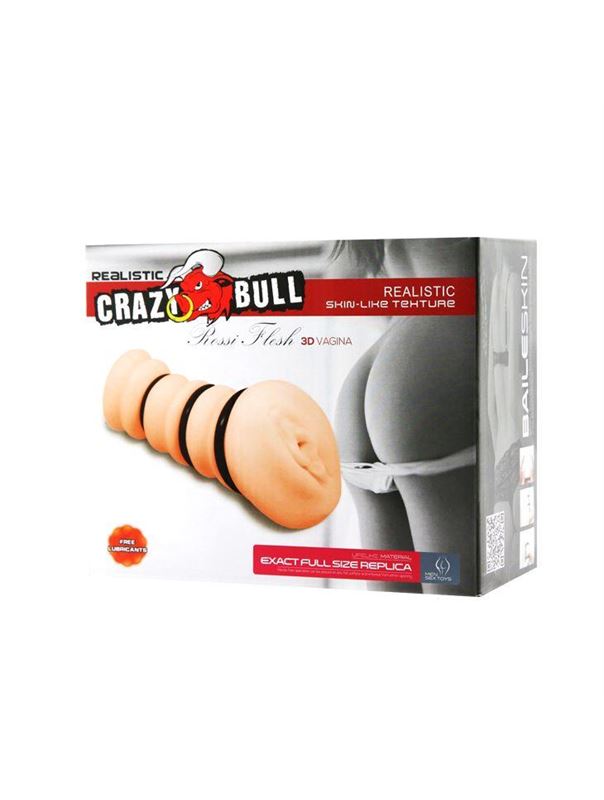 Мастурбатор-вагина с утягивающими кольцами Crazy Bull Rossi Flesh 3D