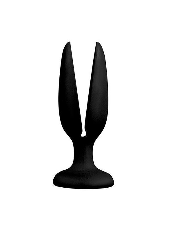 Чёрная анальная пробка-бутон MENZSTUFF - FLOWER BUTT PLUG 4INCH (11 см)