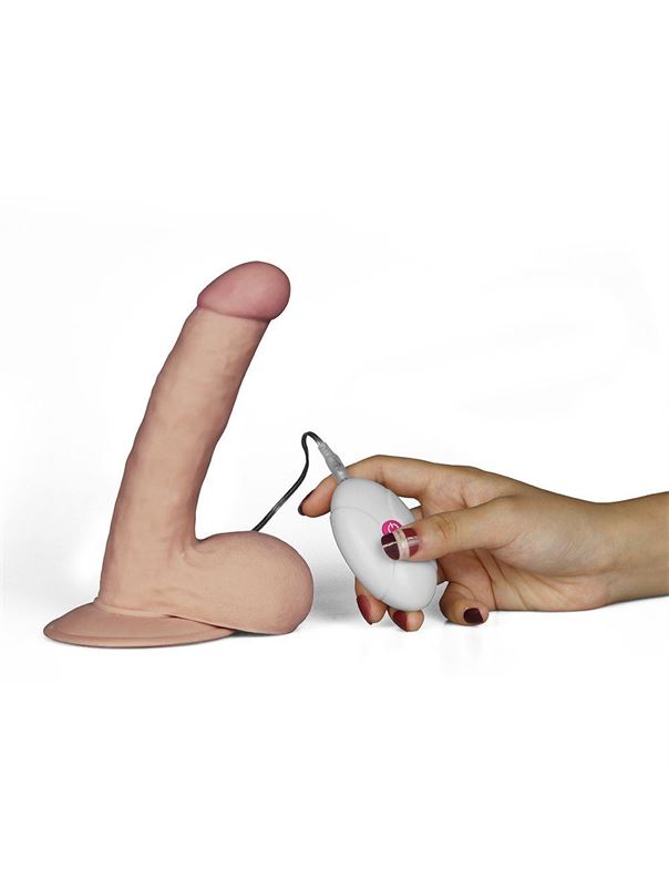Вибратор реалистик The Ultra Soft Dude с выносным пультом (18 см)