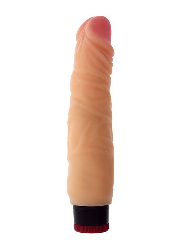 Телесный вибратор-реалистик REALSTUFF 7INCH VIBRATOR - 18,5 см.