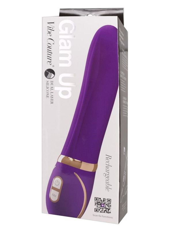 Фиолетовый вибромассажер для точки G Glam Up Purple GR - 22 см.