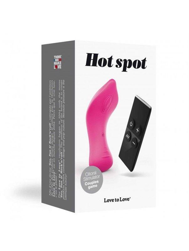 Ярко-розовый вибратор в трусики Hot Spot