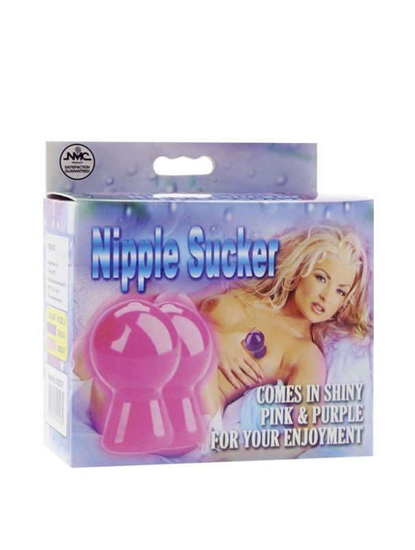 Розовые вакуумные помпы для сосков NIPPLE SUCKER PAIR IN SHINY