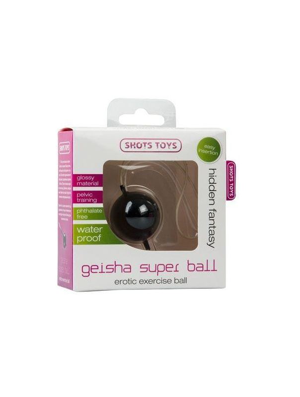 Чёрный вагинальный шарик Geisha Super Ball