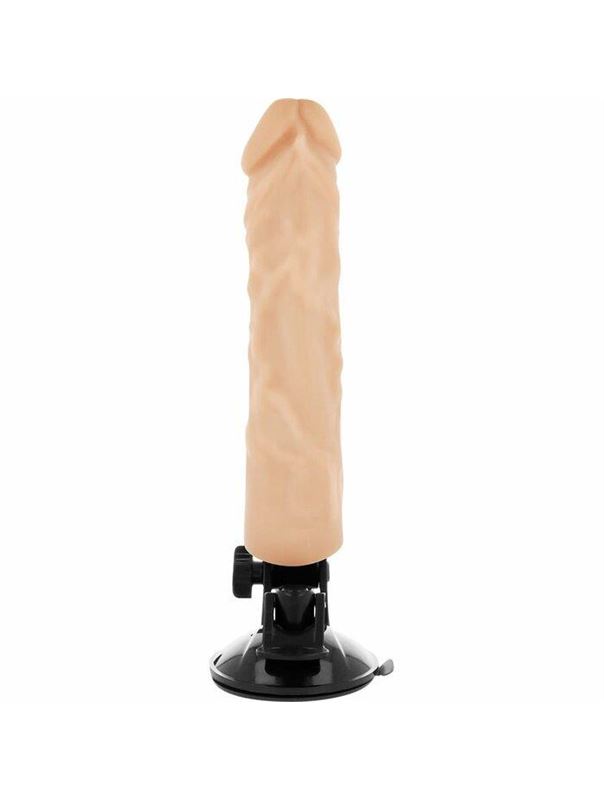 Телесный вибратор на мощной присоске Basecock Realistic Vibrator Remote Control (21 см)