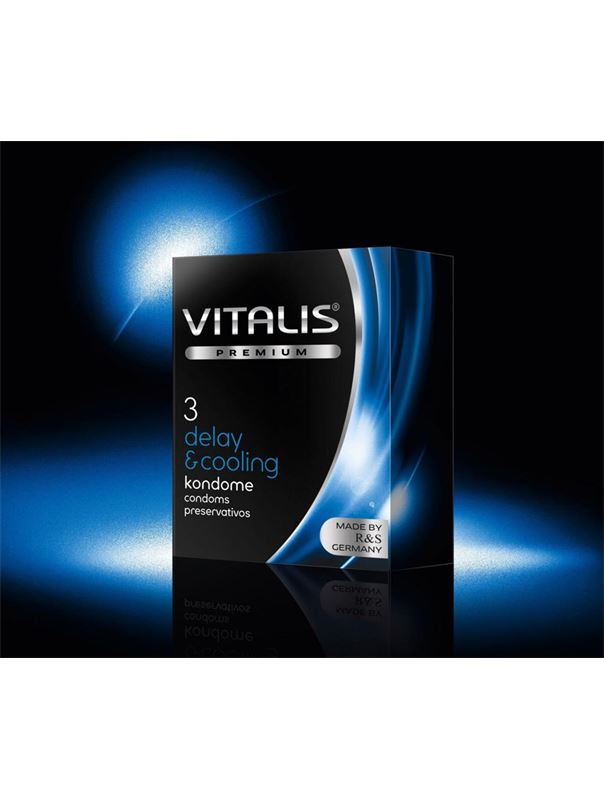 Презервативы VITALIS premium №3 delay and cooling с охлаждающим эффектом (3 шт)