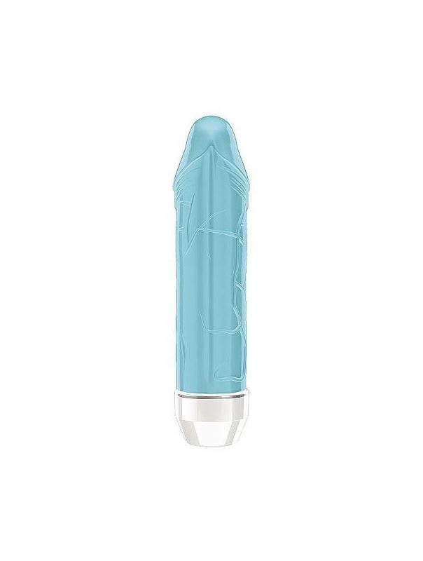 Бирюзовый фаллический вибратор Lisa - 14,7 см.