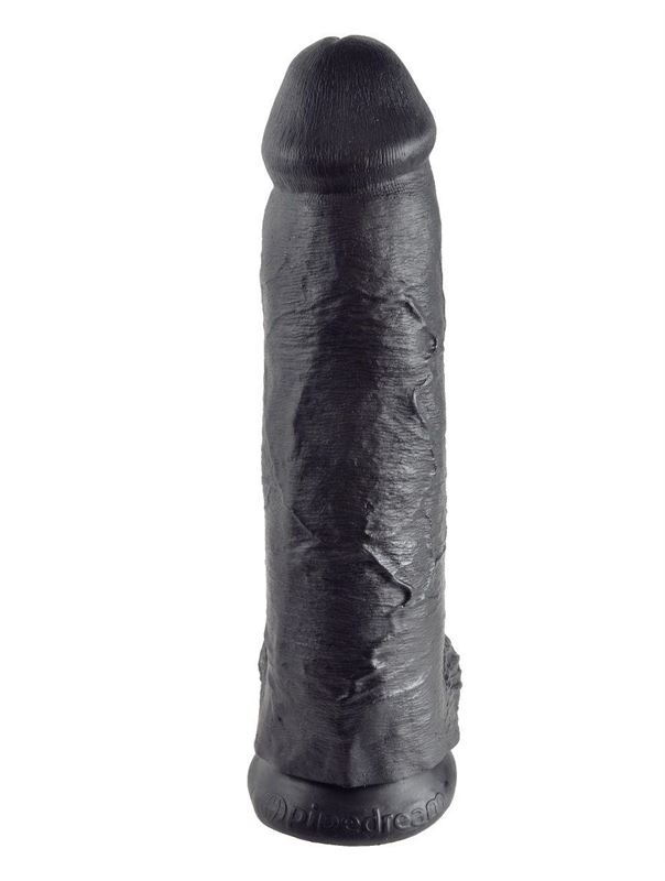 Чёрный фаллоимитатор-гигант 12" Cock with Balls (30,5 см)