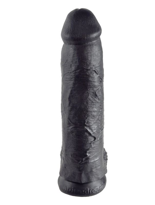 Чёрный фаллоимитатор-гигант 12 Cock with Balls - 30,5 см.