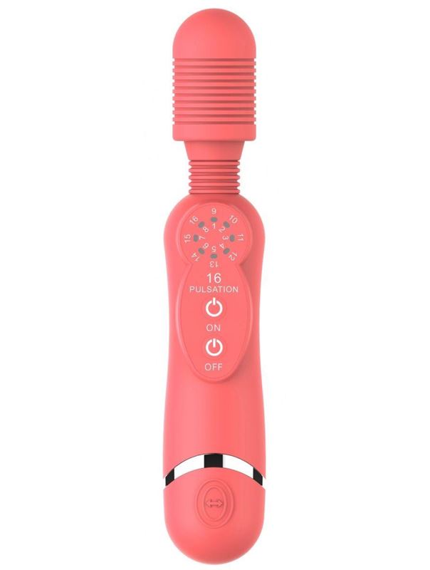 Розовый универсальный массажер Silicone Massage Wand (20 см)