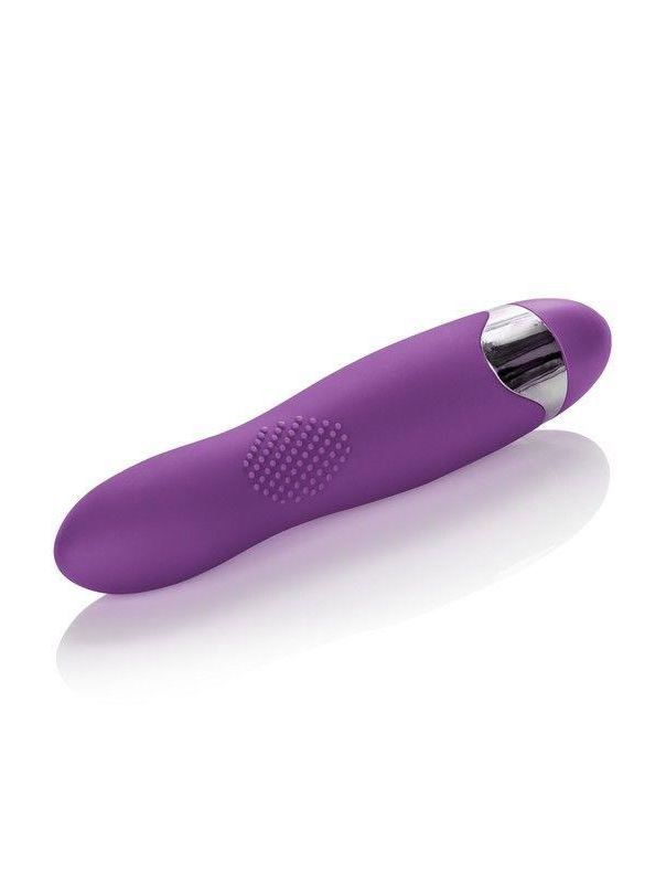 Фиолетовый вибромассажер Amp it Up! 7-Function Silicone Massager - 14 см.