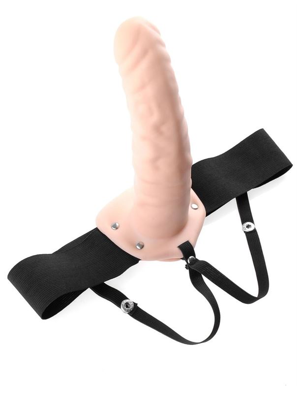 Полый страпон 8" Hollow Strap-On телесного цвета (19 см)