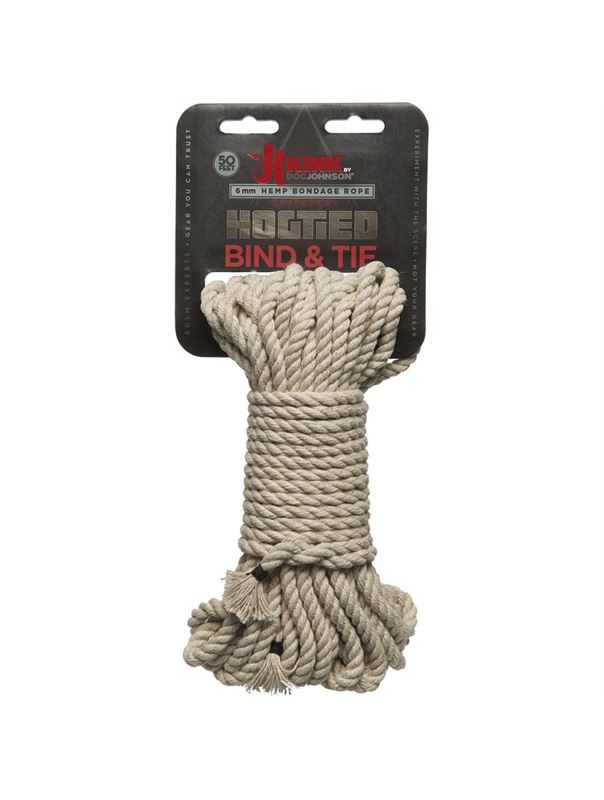 Бондажная пеньковая верёвка Kink Bind and Tie Hemp Bondage Rope 50 Ft (15 м)