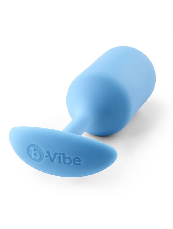 Голубая анальная пробка для ношения B-vibe - Snug Plug 3 (12,7 см)