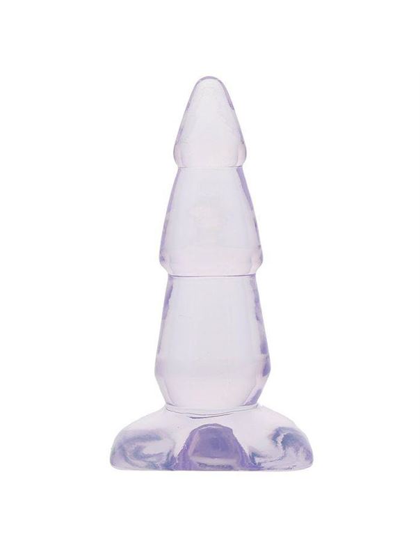Прозрачная анальная пробка JELLY JOY - SWEET SPARKLE (15,2 см)