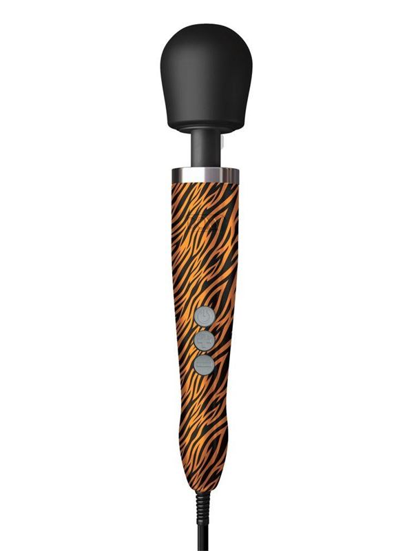 Жезловый вибратор Doxy Die Cast с тигровым принтом (37 см)
